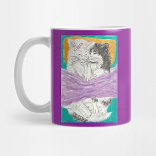 Cute baby kittens cat watercolor painting Mug